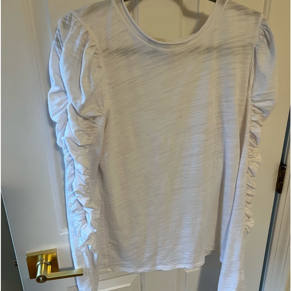 Free People long sleeve rouched tissue tee.